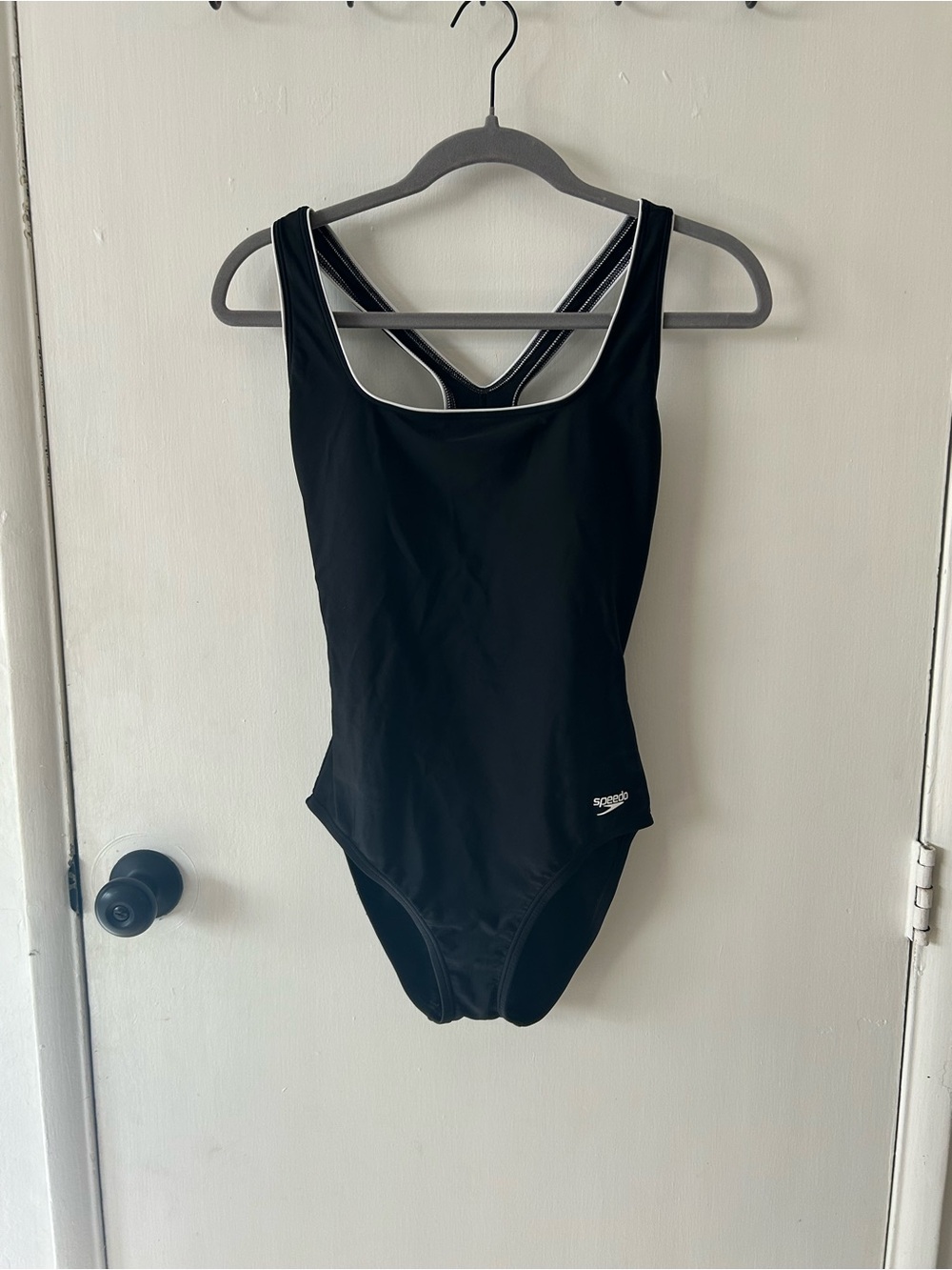 Speedo Black Racerback One-Piece Swimsuit